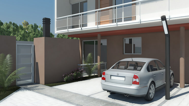 Detalle de Ingreso al Complejo El Ombú