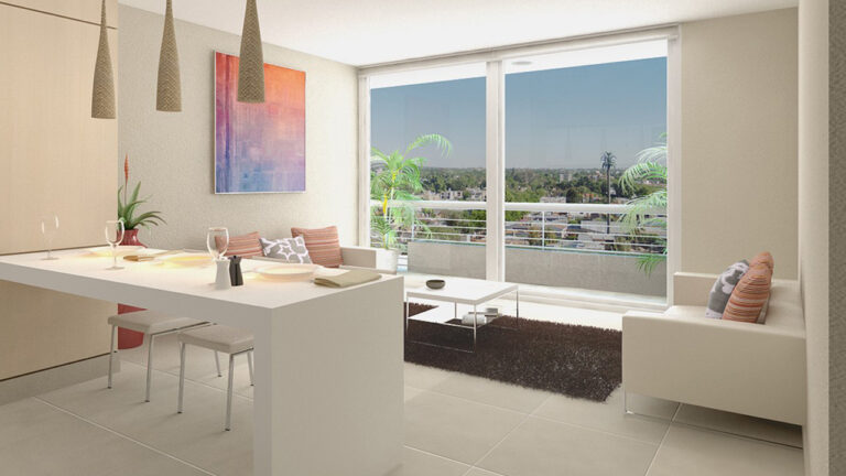 5. Vista al Living en Edificio El Alba