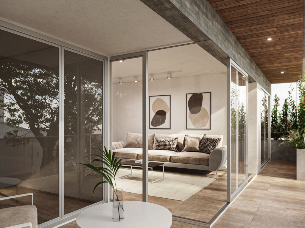 Balcón departamento frontal